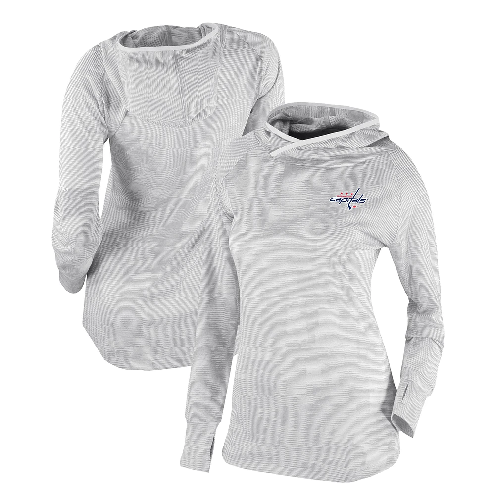 Women's Columbia White Washington Capitals Omni-Wick Sunday Ball Pullover Hoodie