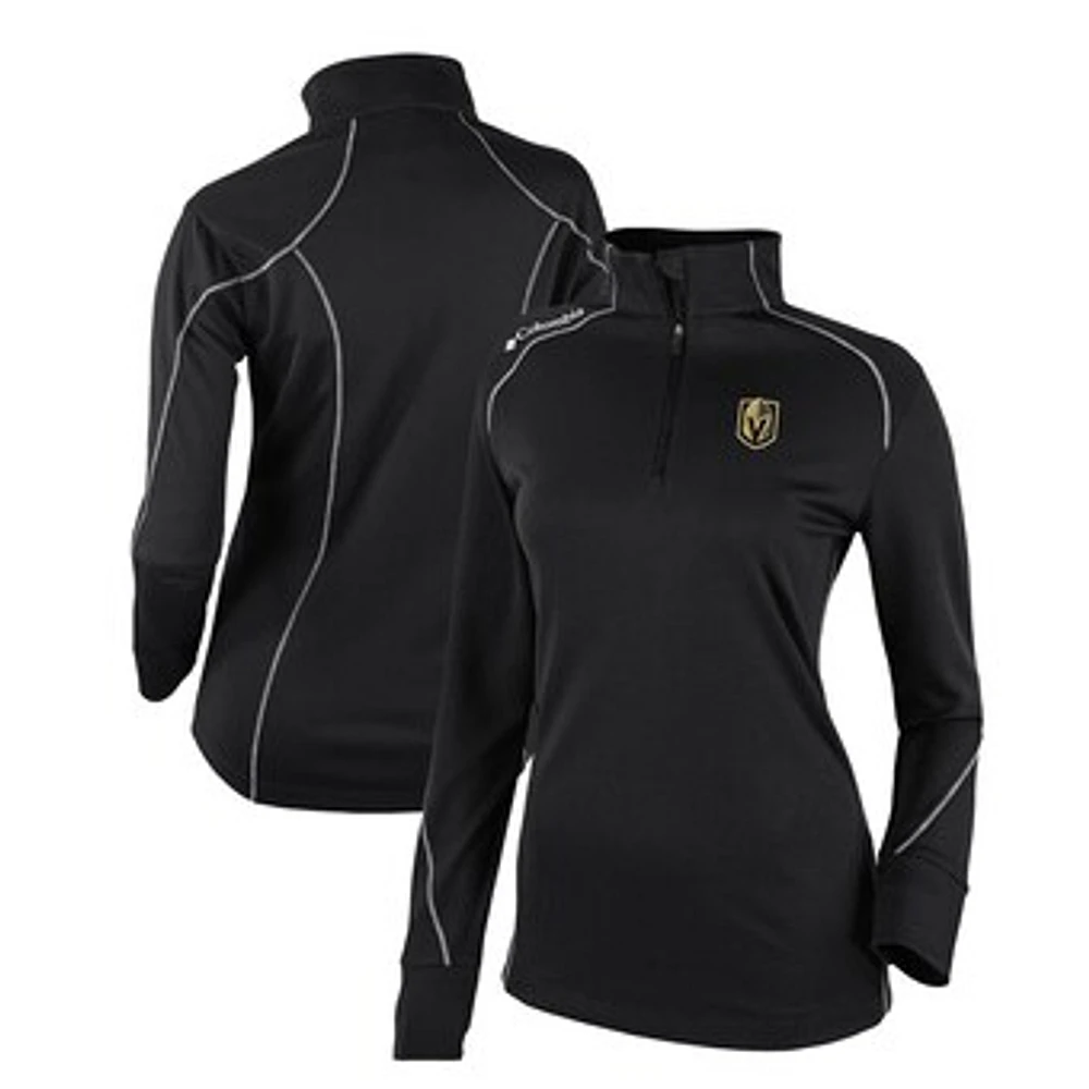 Women's Columbia Black Vegas Golden Knights Omni-Wick Shotgun 2.0 Quarter-Zip Pullover Top