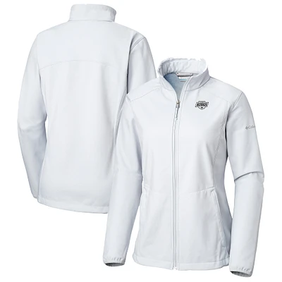 Women's Columbia White Los Angeles Kings Kruser Ridge II Softshell Full-Zip Jacket