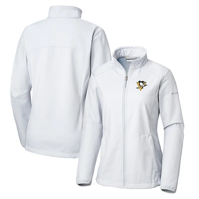 Women's Columbia White Pittsburgh Penguins Kruser Ridge II Softshell Full-Zip Jacket