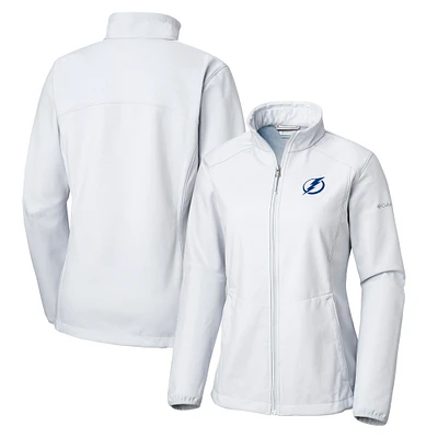 Women's Columbia White Tampa Bay Lightning Kruser Ridge II Softshell Full-Zip Jacket