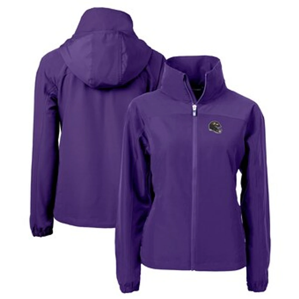 Women's Cutter & Buck Purple Baltimore Ravens Charter Eco Recycled Full-Zip Jacket