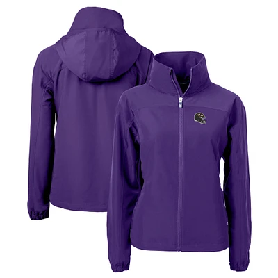 Women's Cutter & Buck Purple Baltimore Ravens Charter Eco Recycled Full-Zip Jacket