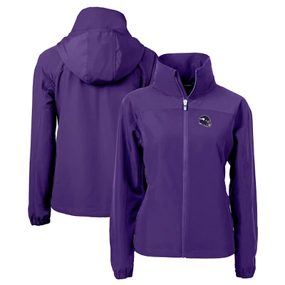 Women's Cutter & Buck Purple Minnesota Vikings Charter Eco Recycled Full-Zip Jacket