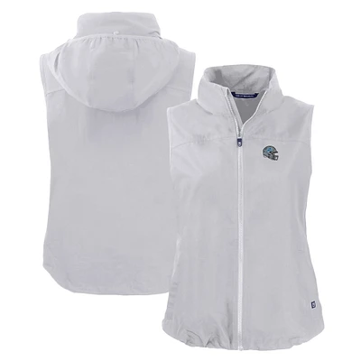 Women's Cutter & Buck Detroit Lions Helmet Logo Charter Eco Recycled Full-Zip Vest