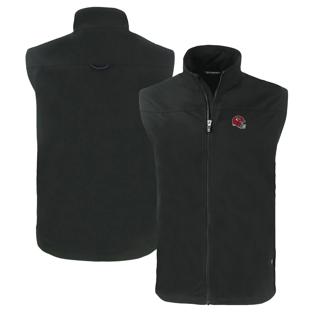 Men's Cutter & Buck Kansas City Chiefs Helmet Charter Eco Recycled Full-Zip Vest