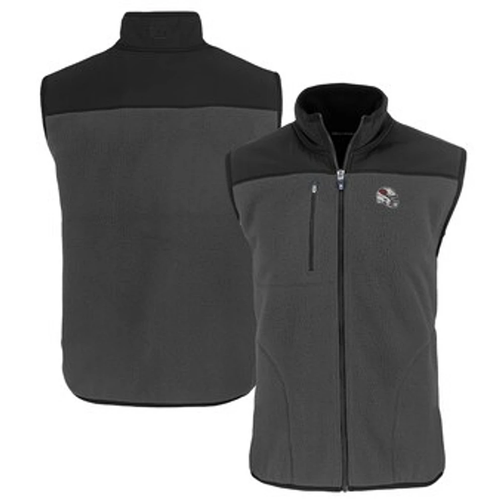 Men's Cutter & Buck Gray Arizona Cardinals Helmet Cascade Eco Sherpa Fleece Full-Zip Vest