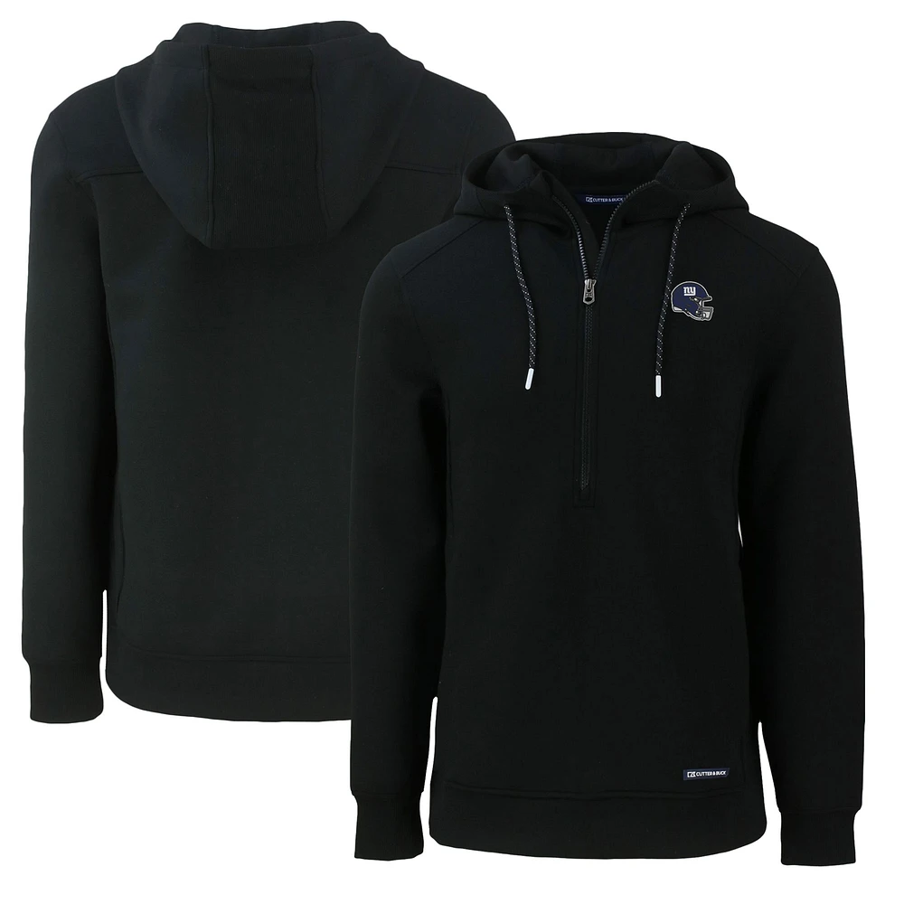 Men's Cutter & Buck New York Giants Helmet Roam Eco Half-Zip Recycled Pullover Hoodie