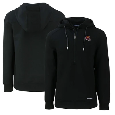Men's Cutter & Buck Washington Commanders Helmet Roam Eco Half-Zip Recycled Pullover Hoodie