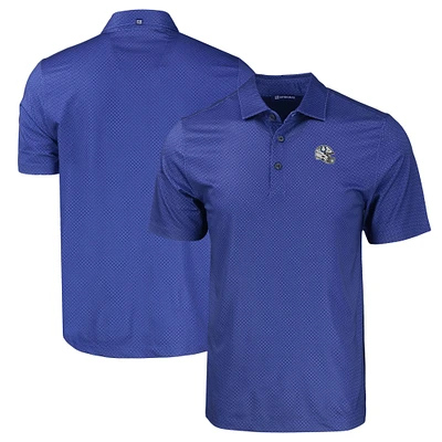 Men's Cutter & Buck Royal Indianapolis Colts Helmet Big Tall Pike Eco Tonal Geo Print Stretch Recycled Polo