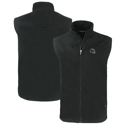 Men's Cutter & Buck Black Baltimore Ravens Helmet Big & Tall Charter Eco Full-Zip Vest
