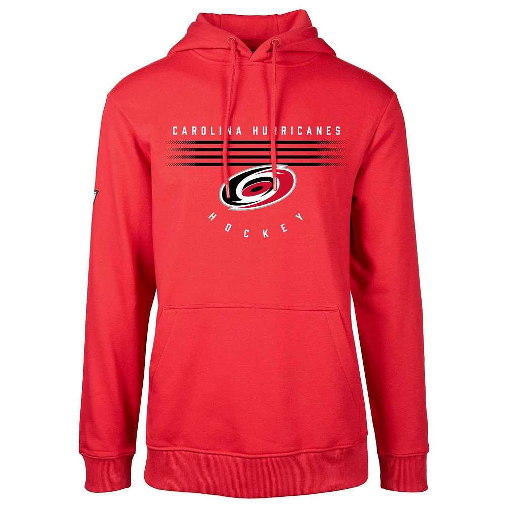Men's Levelwear Red Carolina Hurricanes Podium Fleece Pullover Hoodie