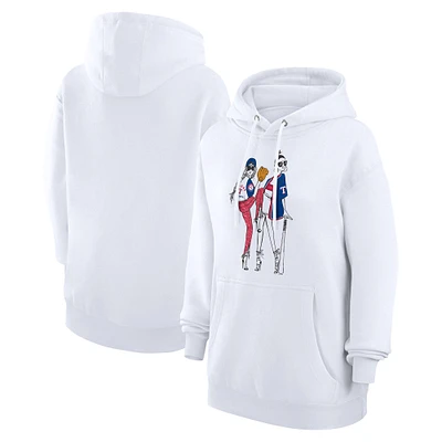 Women's G-III 4Her by Carl Banks  White Texas Rangers Baseball Girls Fleece Pullover Hoodie