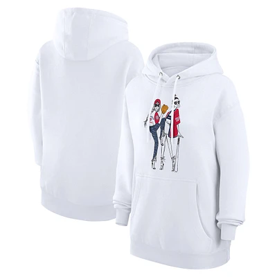 Women's G-III 4Her by Carl Banks  White Washington Nationals Baseball Girls Fleece Pullover Hoodie