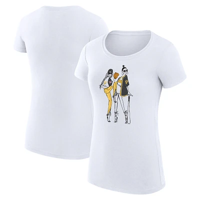 Women's G-III 4Her by Carl Banks White Pittsburgh Pirates Super-Slim Fit Lightweight Baseball Girls T-Shirt