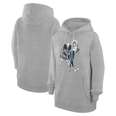 Women's G-III 4Her by Carl Banks Heather Gray Tampa Bay Lightning Hockey Girls Fleece Pullover Hoodie