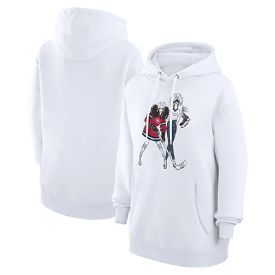 Women's G-III 4Her by Carl Banks  White Montreal Canadiens Hockey Girls Fleece Pullover Hoodie