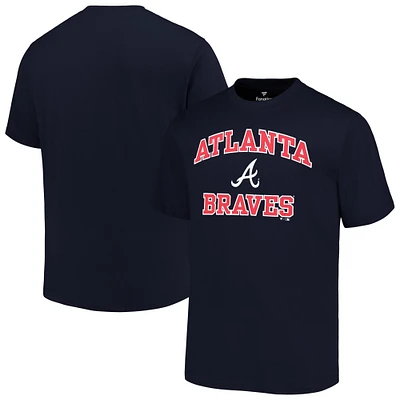 Men's Profile Navy Atlanta Braves Big & Tall Heart Soul T-Shirt
