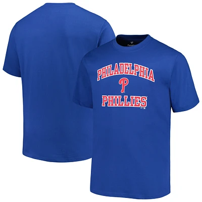 Men's Profile Royal Philadelphia Phillies Big & Tall Heart Soul T-Shirt