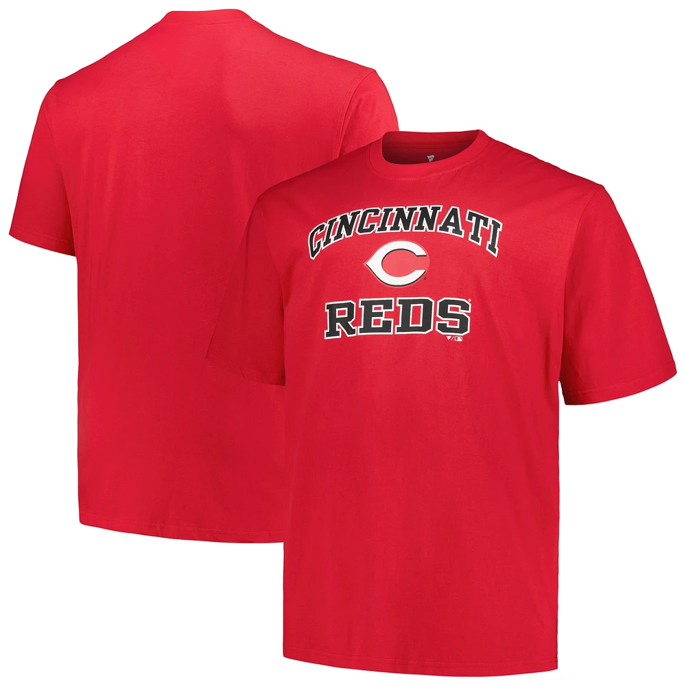 Men's Profile Red Cincinnati Reds Big & Tall Heart & Soul T-Shirt