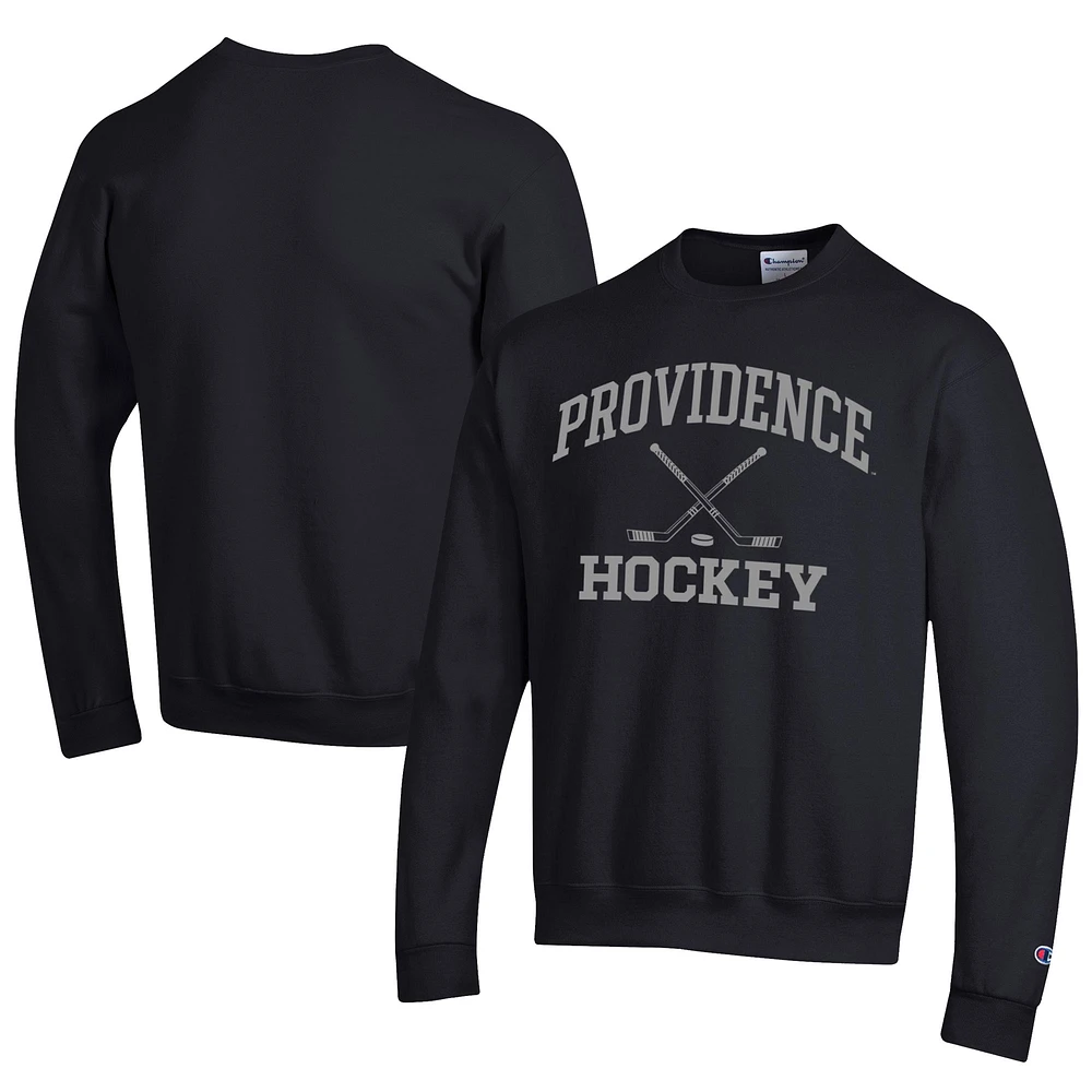 Men's Champion Providence Friars Icon Logo Hockey Eco Powerblend Pullover Sweatshirt