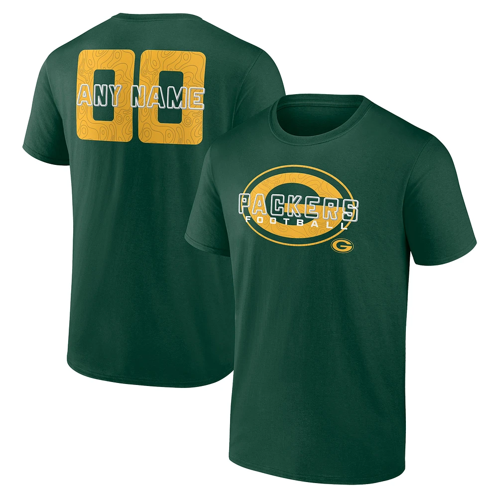 Men's Green Green Bay Packers Stellar Personalized Name & Number T-Shirt
