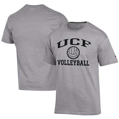 Men's Champion Gray UCF Knights Icon Logo Volleyball Jersey T-Shirt