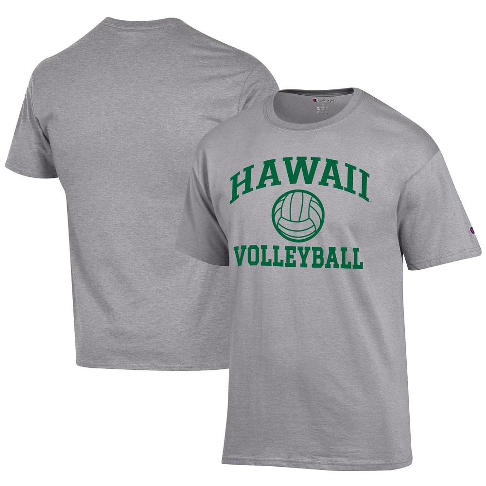Men's Champion Hawaii Rainbow Warriors Icon Logo Volleyball Jersey T-Shirt