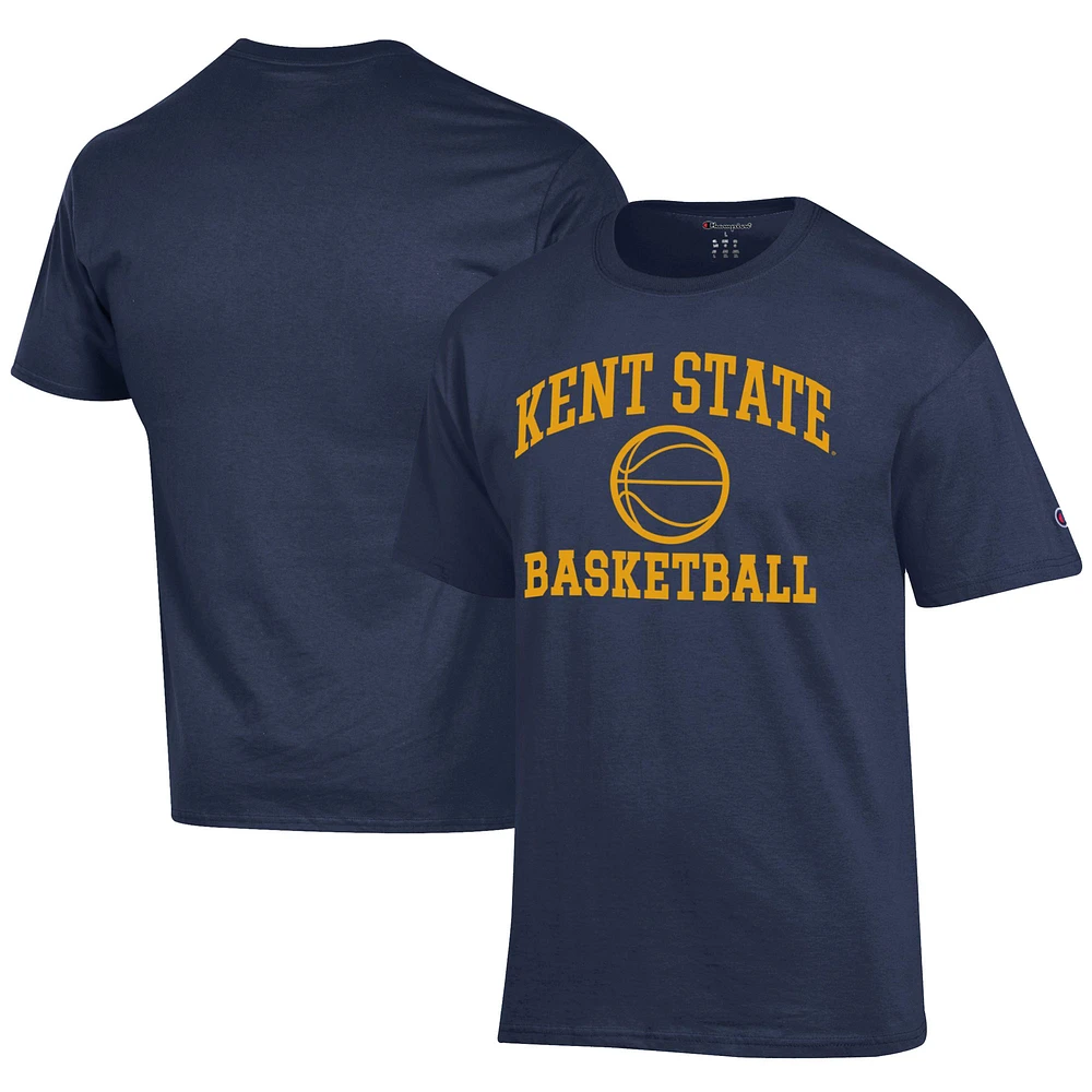Men's Champion Navy Kent State Golden Flashes Icon Logo Basketball Jersey T-Shirt