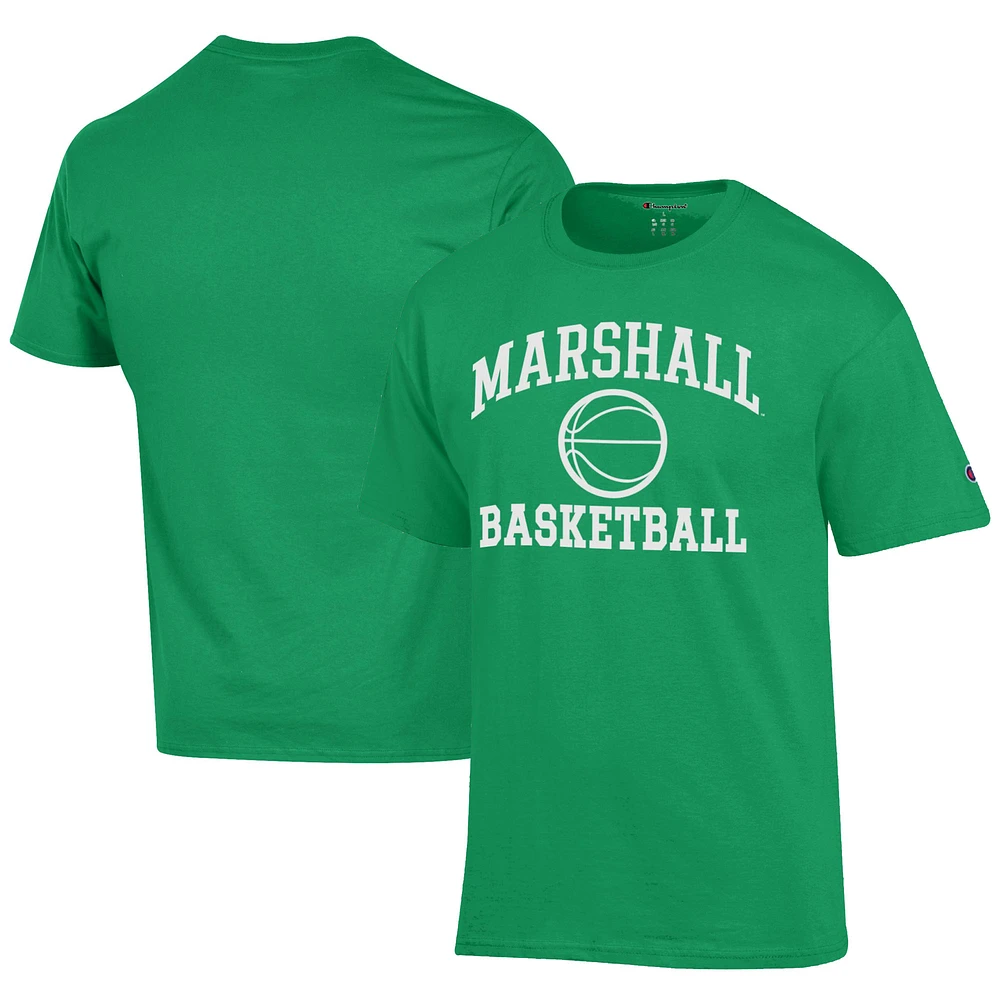 Men's Champion Kelly Green Marshall Thundering Herd Icon Logo Basketball Jersey T-Shirt