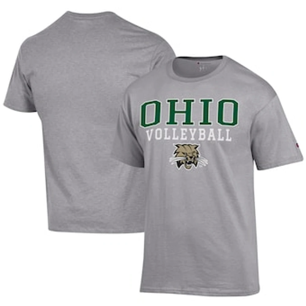 Men's Champion Ohio Bobcats Icon Logo Volleyball Jersey T-Shirt