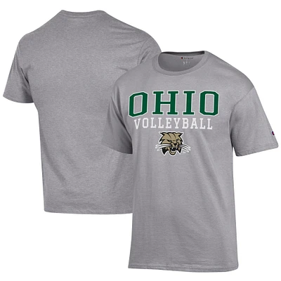 Men's Champion Ohio Bobcats Icon Logo Volleyball Jersey T-Shirt