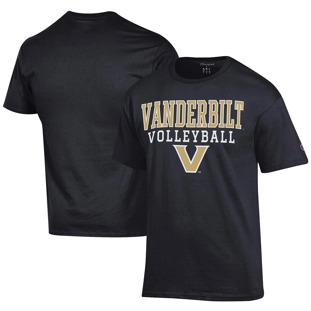 Men's Champion Vanderbilt Commodores Icon Logo Volleyball Jersey T-Shirt