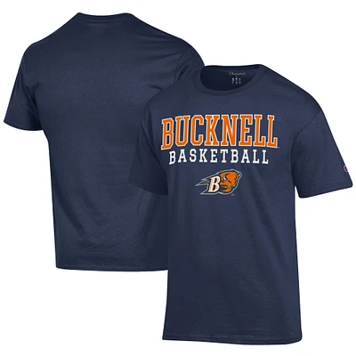 Men's Champion Navy Bucknell Bison Icon Logo Basketball Jersey T-Shirt