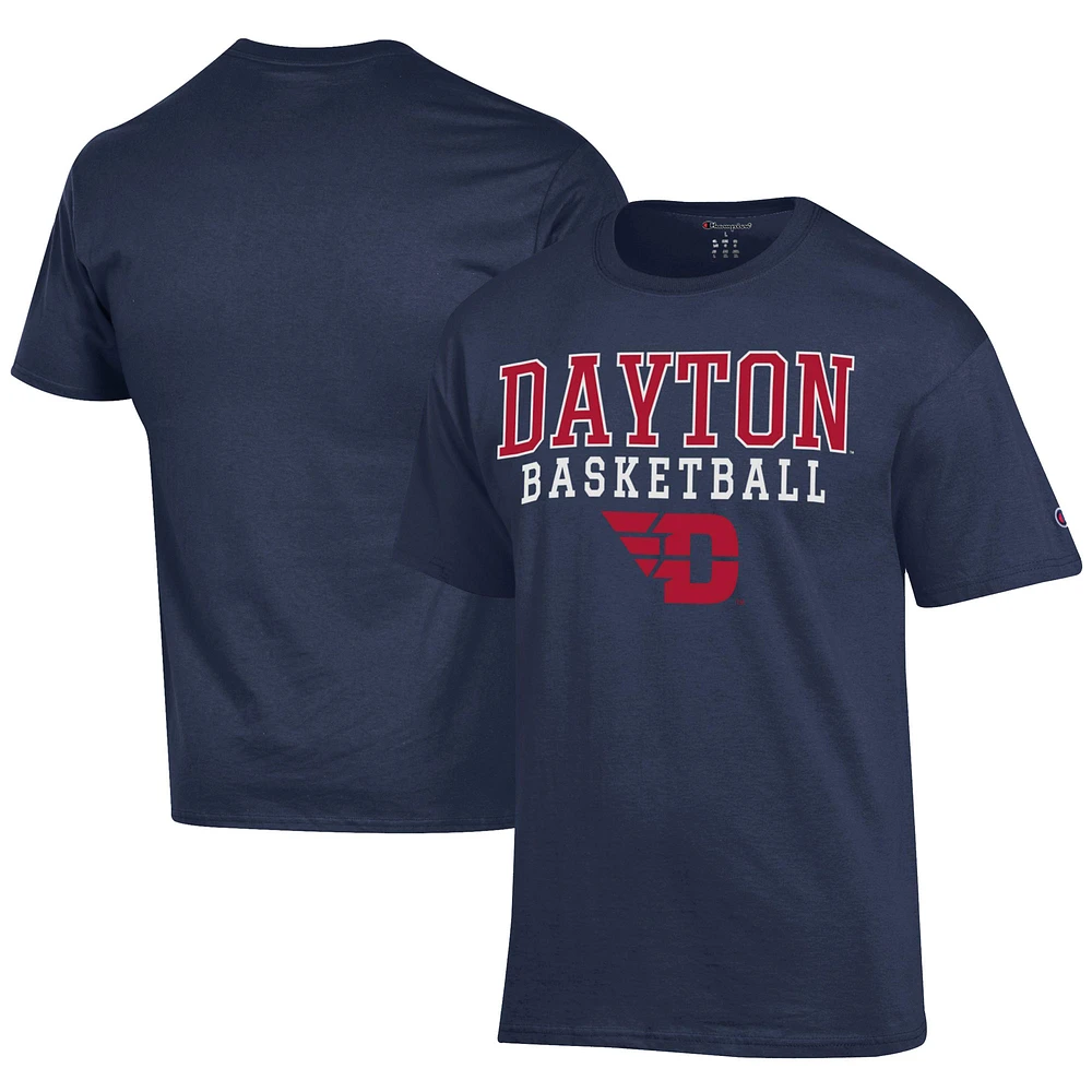 Men's Champion Navy Dayton Flyers Icon Logo Basketball Jersey T-Shirt