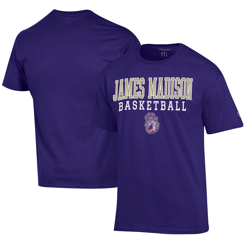 Men's Champion Purple James Madison Dukes Icon Logo Basketball Jersey T-Shirt