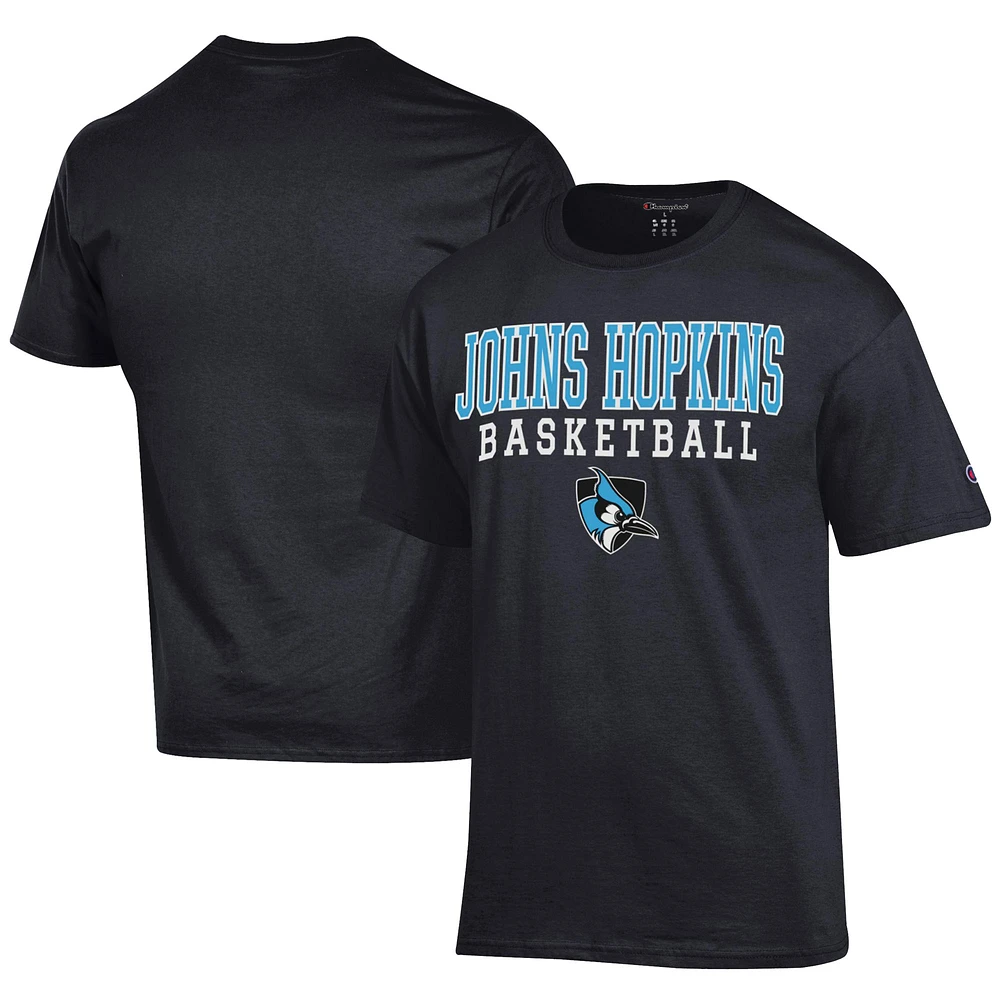 Men's Champion Johns Hopkins Blue Jays Icon Logo Basketball Jersey T-Shirt