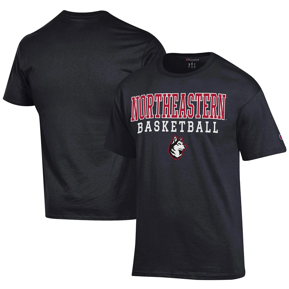 Men's Champion Northeastern Huskies Icon Logo Basketball Jersey T-Shirt