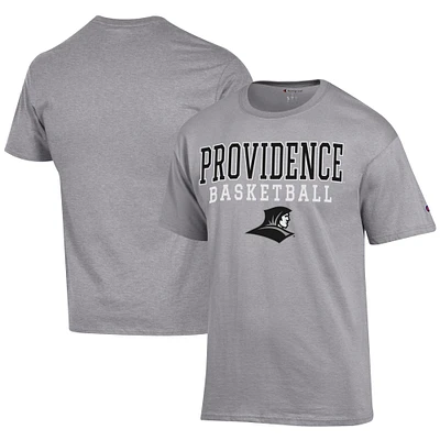 Men's Champion  Gray Providence Friars Icon Logo Basketball Jersey T-Shirt