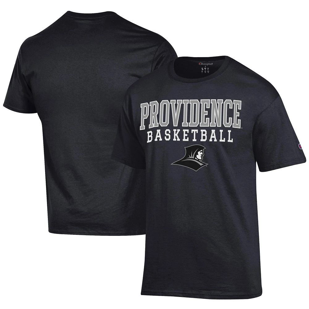 Men's Champion Black Providence Friars Icon Logo Basketball Jersey T-Shirt