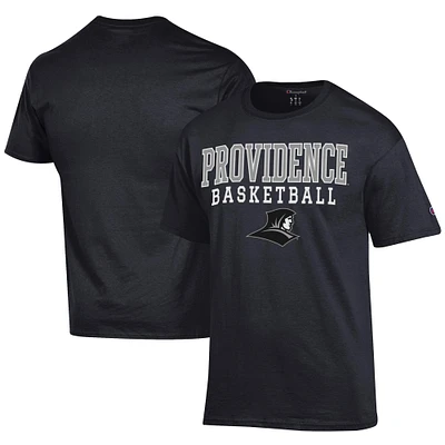 Men's Champion  Black Providence Friars Icon Logo Basketball Jersey T-Shirt