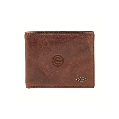 Fossil Brown Chicago Cubs Ryan RFID Flip ID Bifold