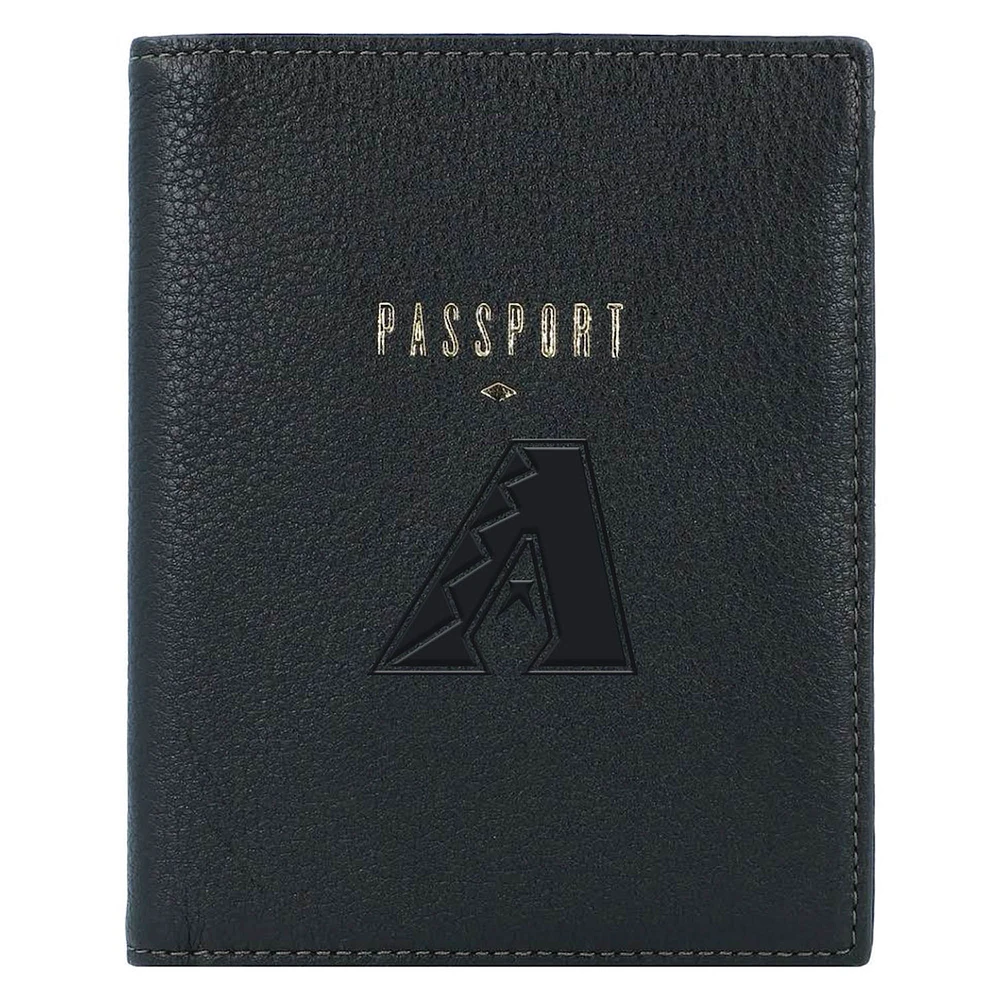 Fossil Black Arizona Diamondbacks Travel RFID Passport Case