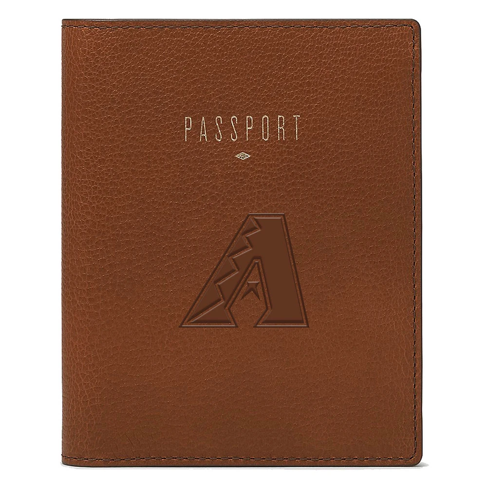 Fossil Brown Arizona Diamondbacks Travel RFID Passport Case