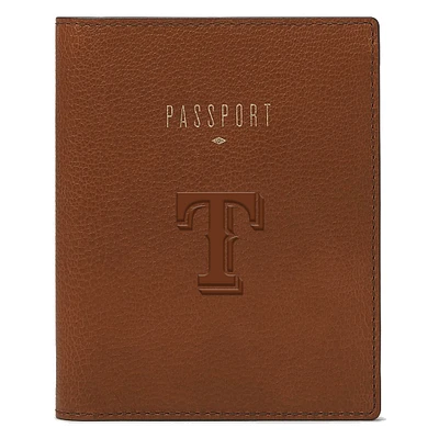 Fossil Brown Texas Rangers Travel RFID Passport Case