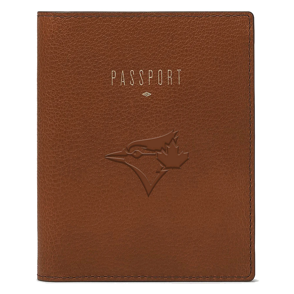 Fossil Brown Toronto Blue Jays Travel RFID Passport Case