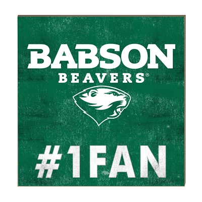 Babson Beavers 10" x 10" #1 Fan Plaque