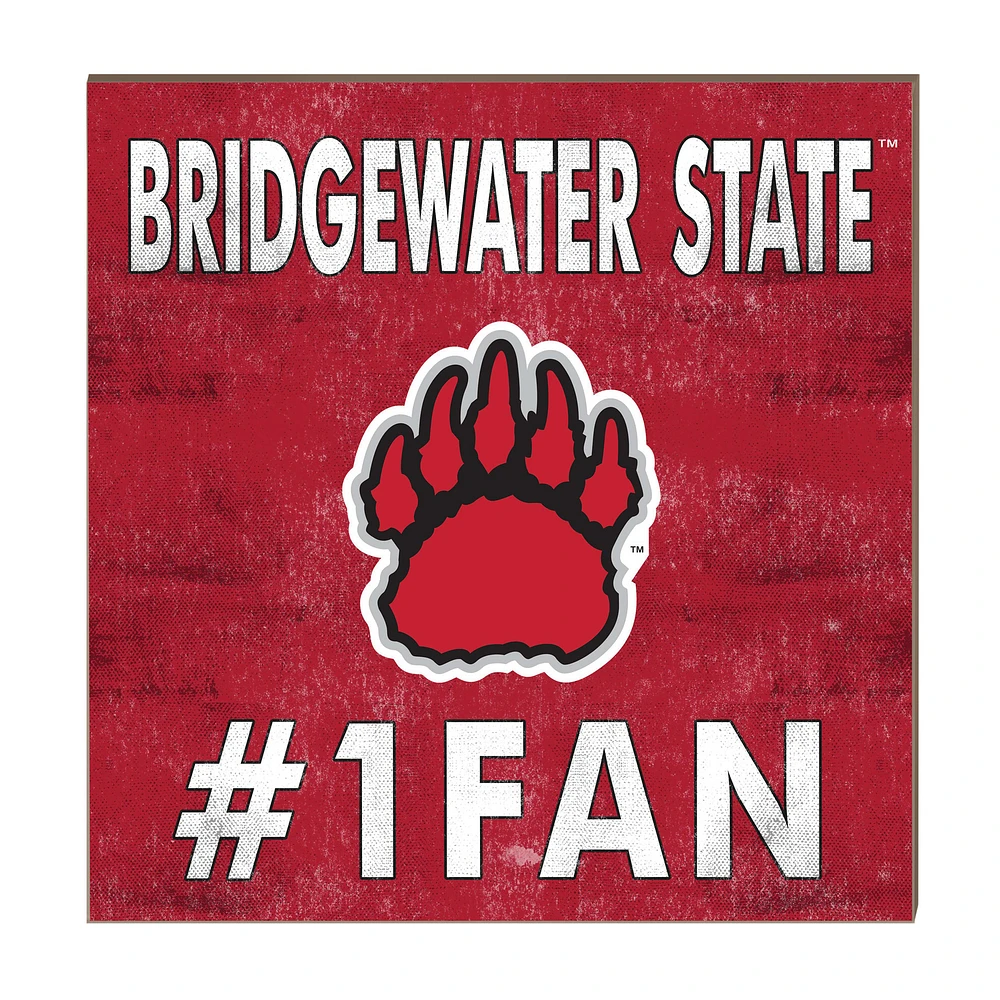Bridgewater State Bears 10" x 10" #1 Fan Plaque