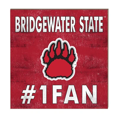 Bridgewater State Bears 10" x 10" #1 Fan Plaque