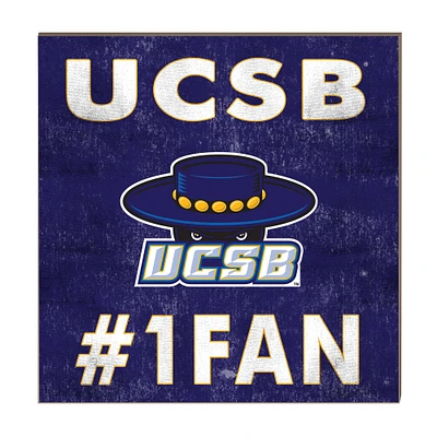 UC Santa Barbara Gauchos 10" x 10" #1 Fan Plaque